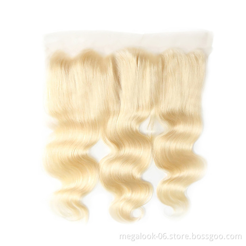 613 13X4 13 X 6 Pre Plucked Blonde Closure Burmese Full Swiss Lace Frontal Vendors